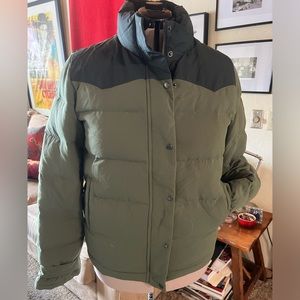 Patagonia Olive and Forest Heavy Duty Work Puffy Coat